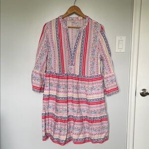 Boden Pink and Blue Patterned Dress